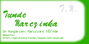 tunde marczinka business card